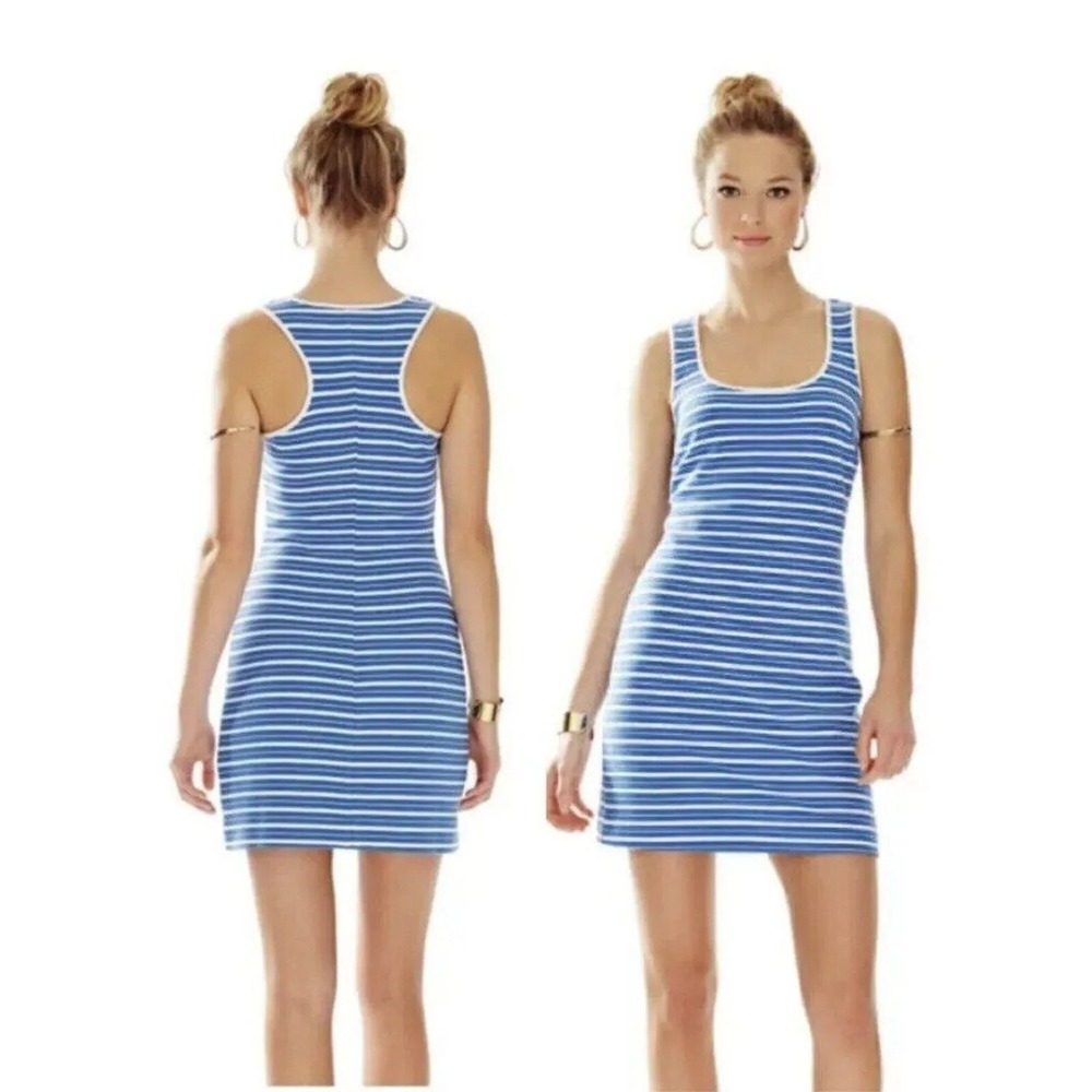 NWT Lilly Pulitzer Lyla Stretch Ottoman Rib Knit Racerback‎ Shift Tee Dress  XS